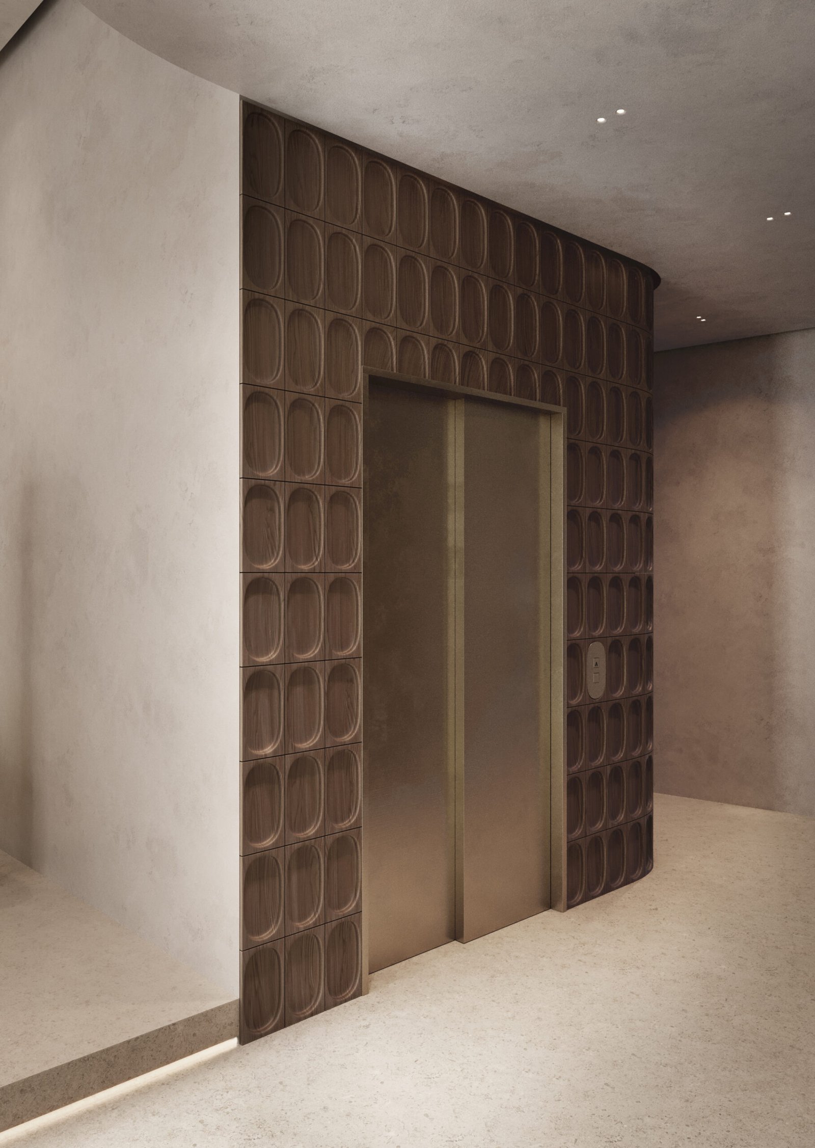 Basement interior design detail in Almasoud Residence Kuwait.