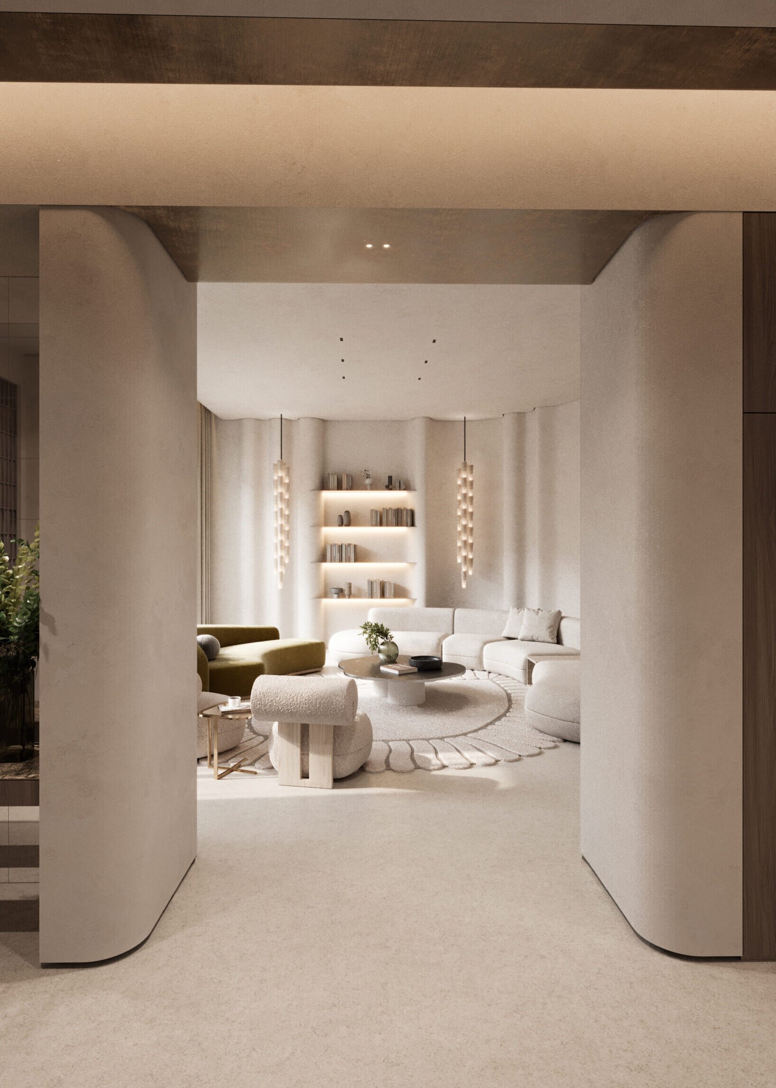 Staircase and circulation detail in Almasoud Residence Kuwait.