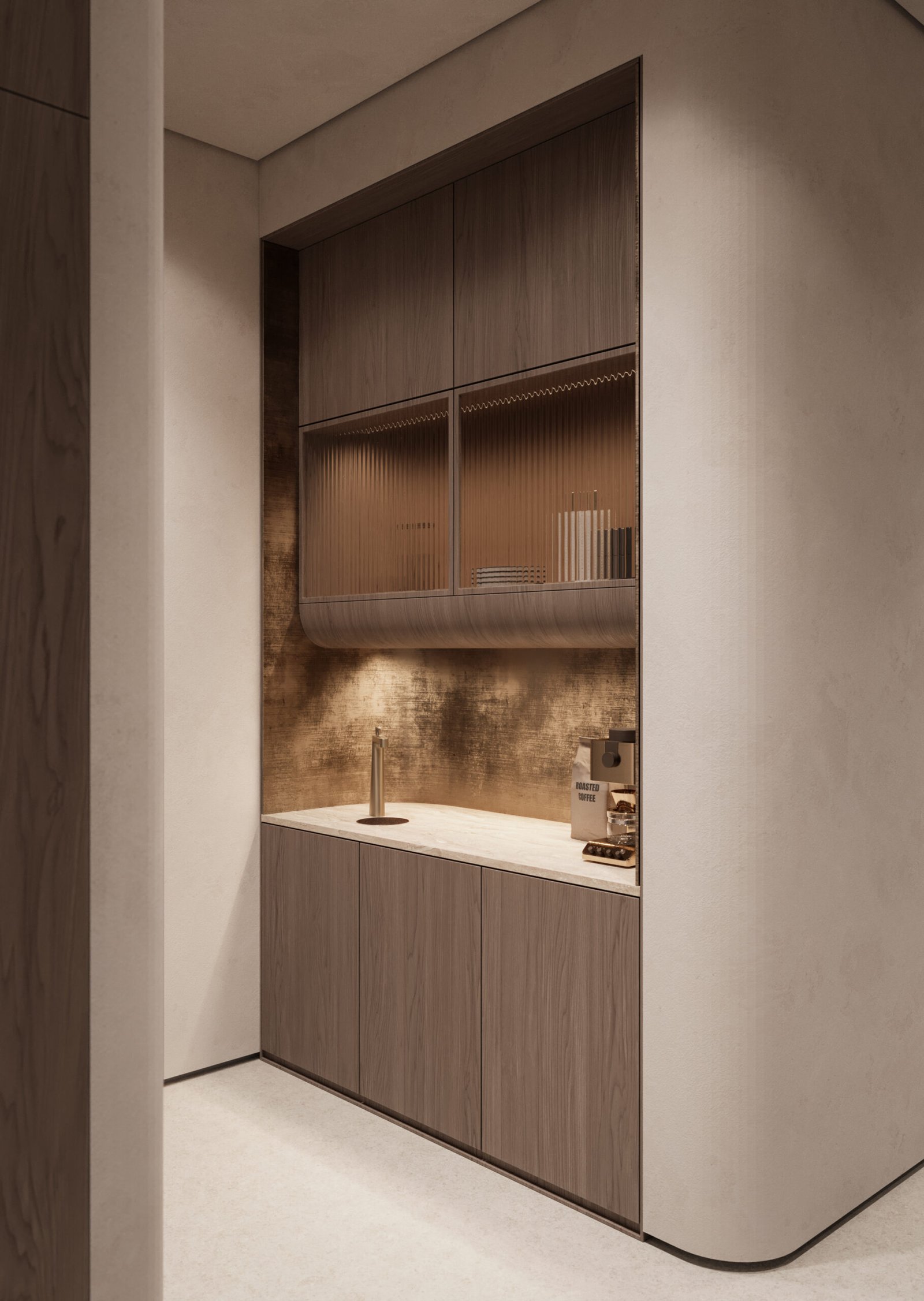 Buffet ground floor entrance hall by Cambra Buró interior design